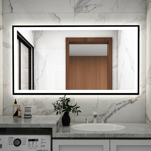 Chery  Industrial LED Bathroom Vanity Mirror for Wall, Backlit + Front-Lighted, Dimmable 55x30 L001B13975